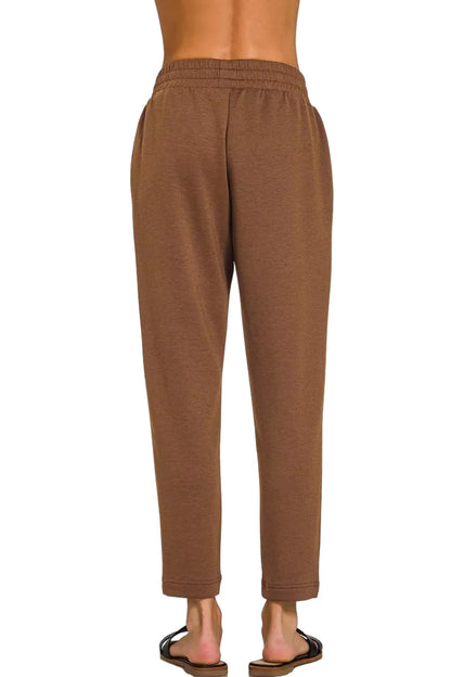 Zenana Scuba Capri Sweatpants with Pocket
