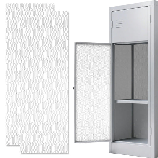 AUECOOME Magnetic Locker Wallpaper Sheet 12x36 Black Square 2pcs Pink Love