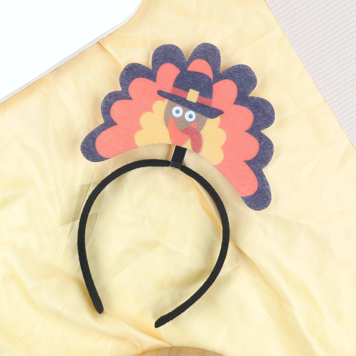 Doneace Thanksgiving Turkey Headband Women Fall Party Costume Hair Accessory