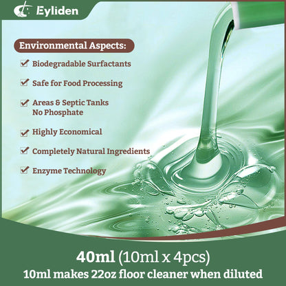 Eyliden Spray Mop Green+Grey with 40ml Bio-Enzyme Cleaner, 2 Microfiber Pads
