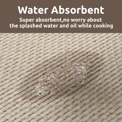 AMOAMI Kitchen Runner Rug 20x70 Non Slip Washable Absorbent Light Tan