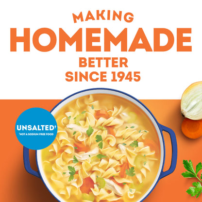 SWANSON Unsalted Chicken Broth 32 oz Carton Gluten Free 2 lbs