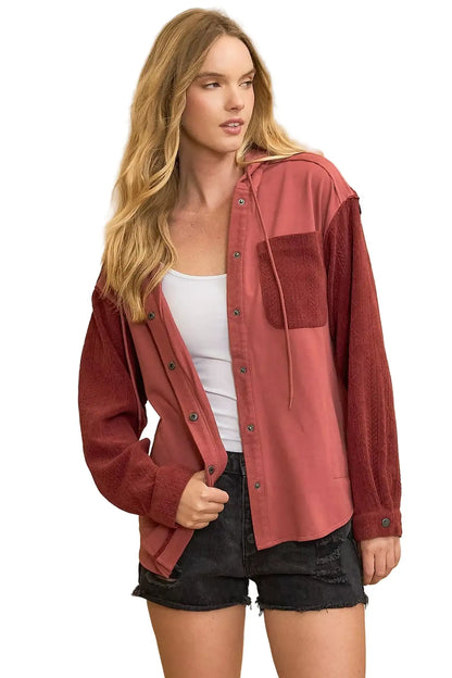 Umgee Washed French Terry Shacket