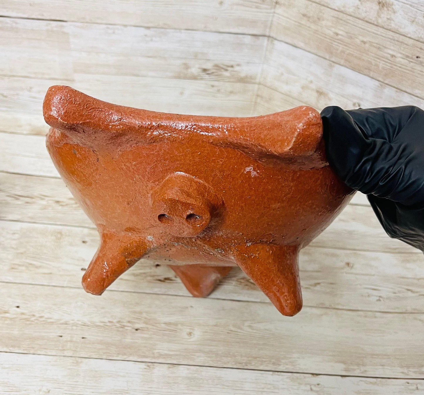 2x Authentic Mexican Pig Molcajetes 2  Molcajete Mexicanos de Barro en Forna de Marranito