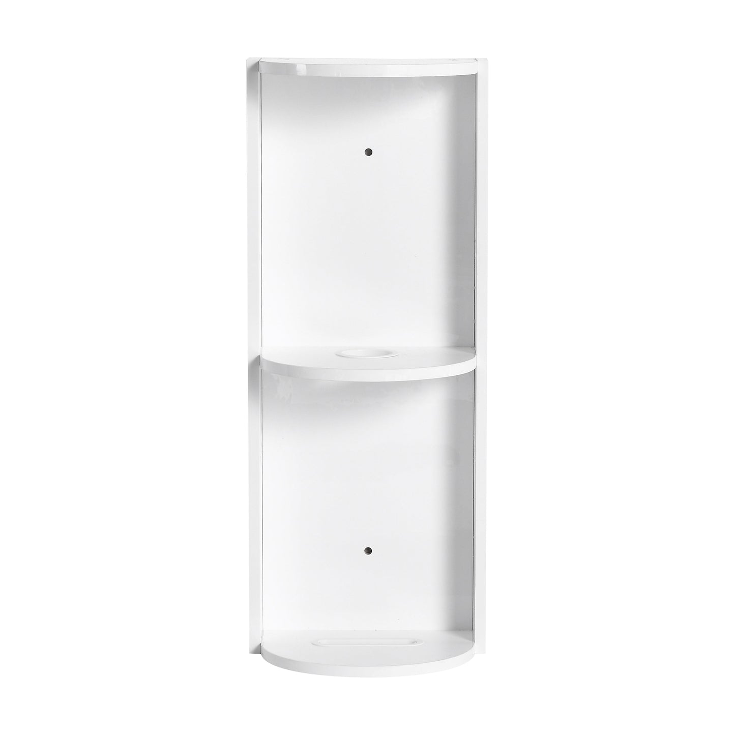 Glossy White 12' Bathroom Wall-Mounted Storage Rack with Float Mounting Design, Durable Plywood