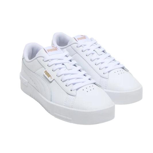 Puma women's white leather court sneakers size 7.5 side view