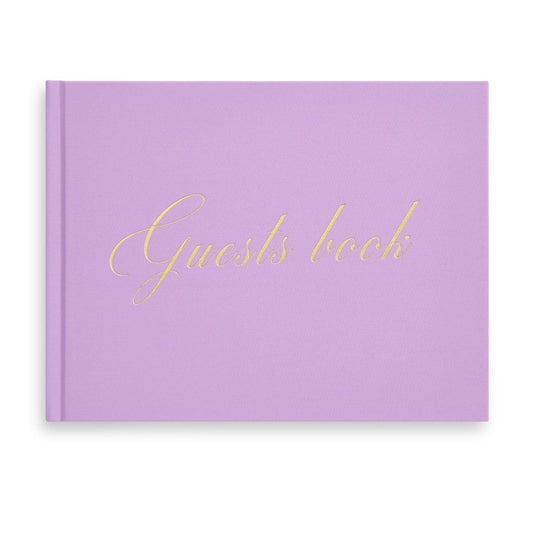 &And Per Se Purple Wedding Guest Book Hardcover Memory Keepsake Album