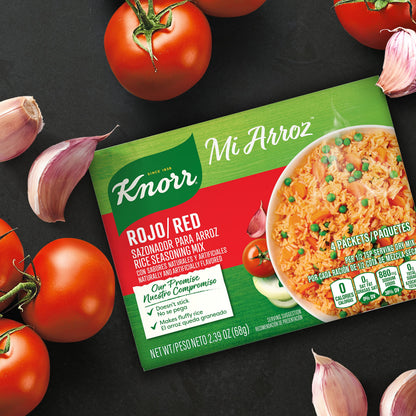 BestBy03/26 Knorr Mi Arroz Rice Seasoning Mix Red 2.39oz 4 Count Pack of 12