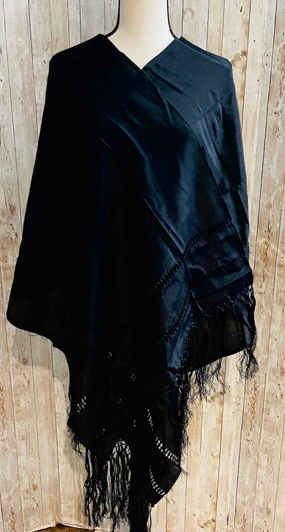 Authentic Mexican Silk Shawl Wrap Reboso Mexicano De Artiseda