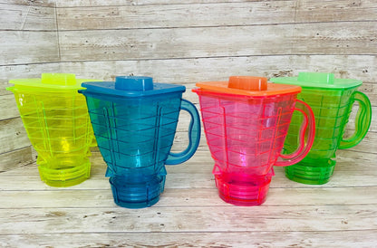 1x Licuachela Mexicanos para Bebidas y Botanas 1 Litro Se Envian Colores Surtidos 1x Mexican Plastic Drink Blender Cups fr Drinks and Snacks
