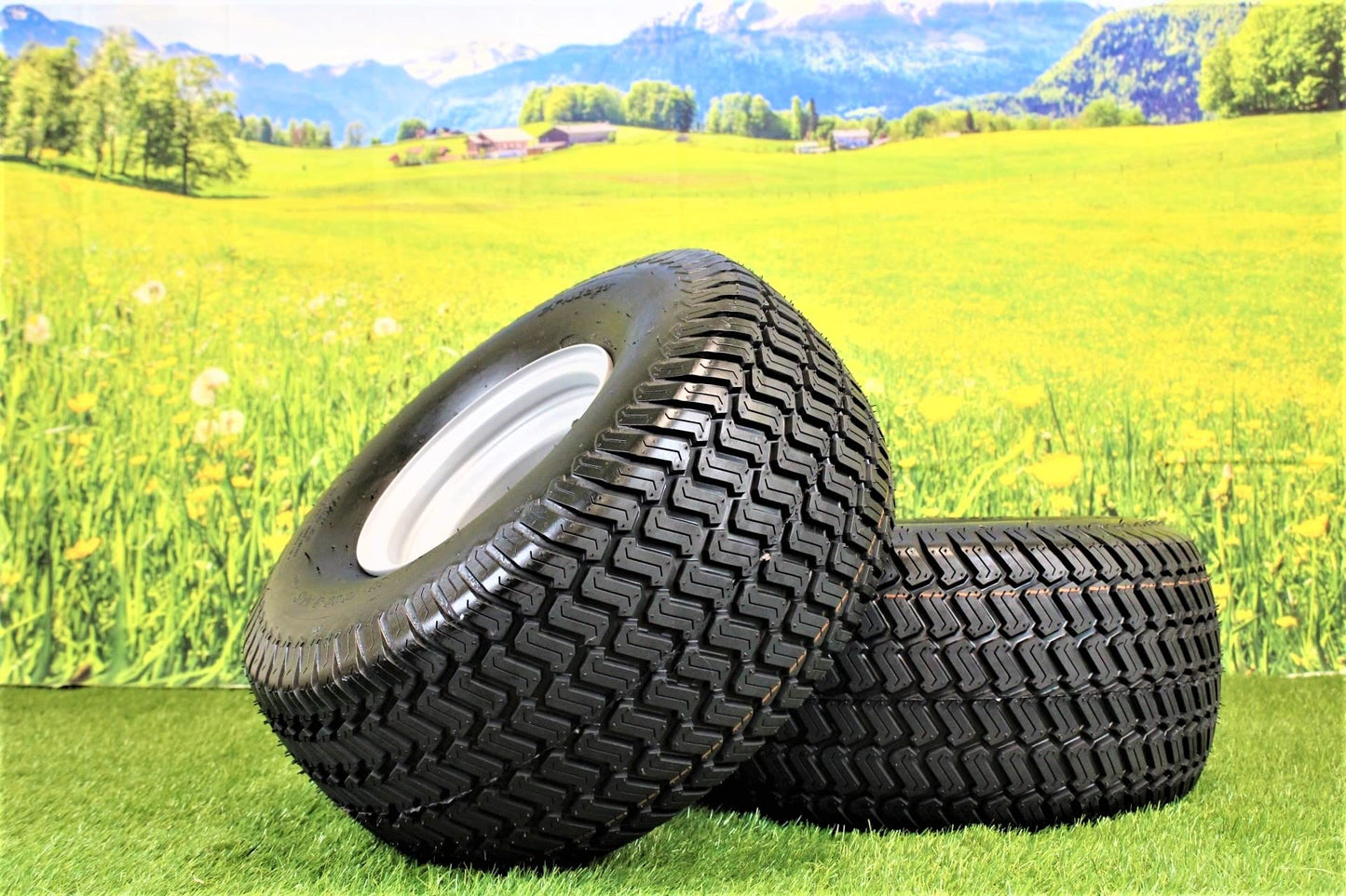 20x10.00-8  4 Ply Turf Tires with 8x7 Wheels  Lawn & Garden Mower and Golf Cart (Set of 4)