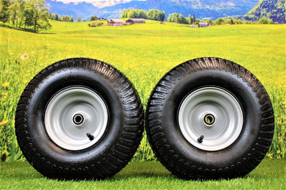 15x6.00-6 Turf Tire & Wheel Assembly  .75" Bearing for Husqvarna/Poulan ATW-003 (Set of 4)
