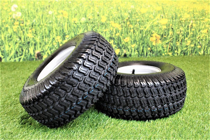15x6.00-6 Turf Tire & Wheel Assembly  .75" Bearing for Husqvarna/Poulan ATW-003 (Set of 4)