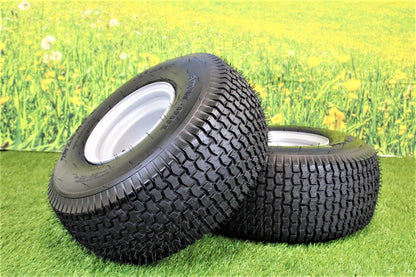 20x8.00-8 Tires with 8x7 Wheels 4 Ply for Lawn & Garden Mower Turf Tires (Set of 2) Husqvarna and Craftsman