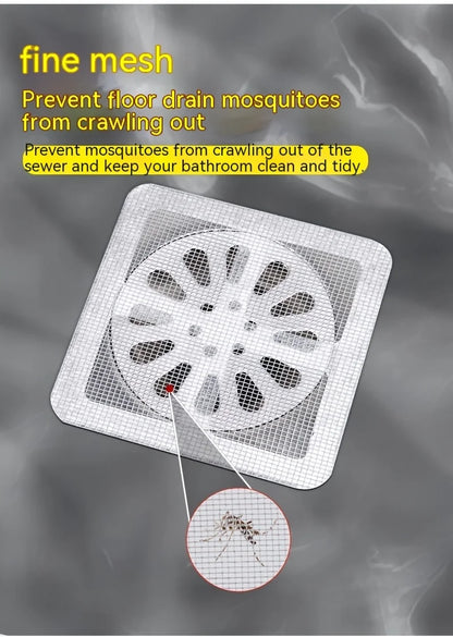 Floor Drain Sticker, Insect-proof Self-adhesive Bathroom Hair Filter Net, Sewer Filter, Kitchen Anti-blocking Mesh Net