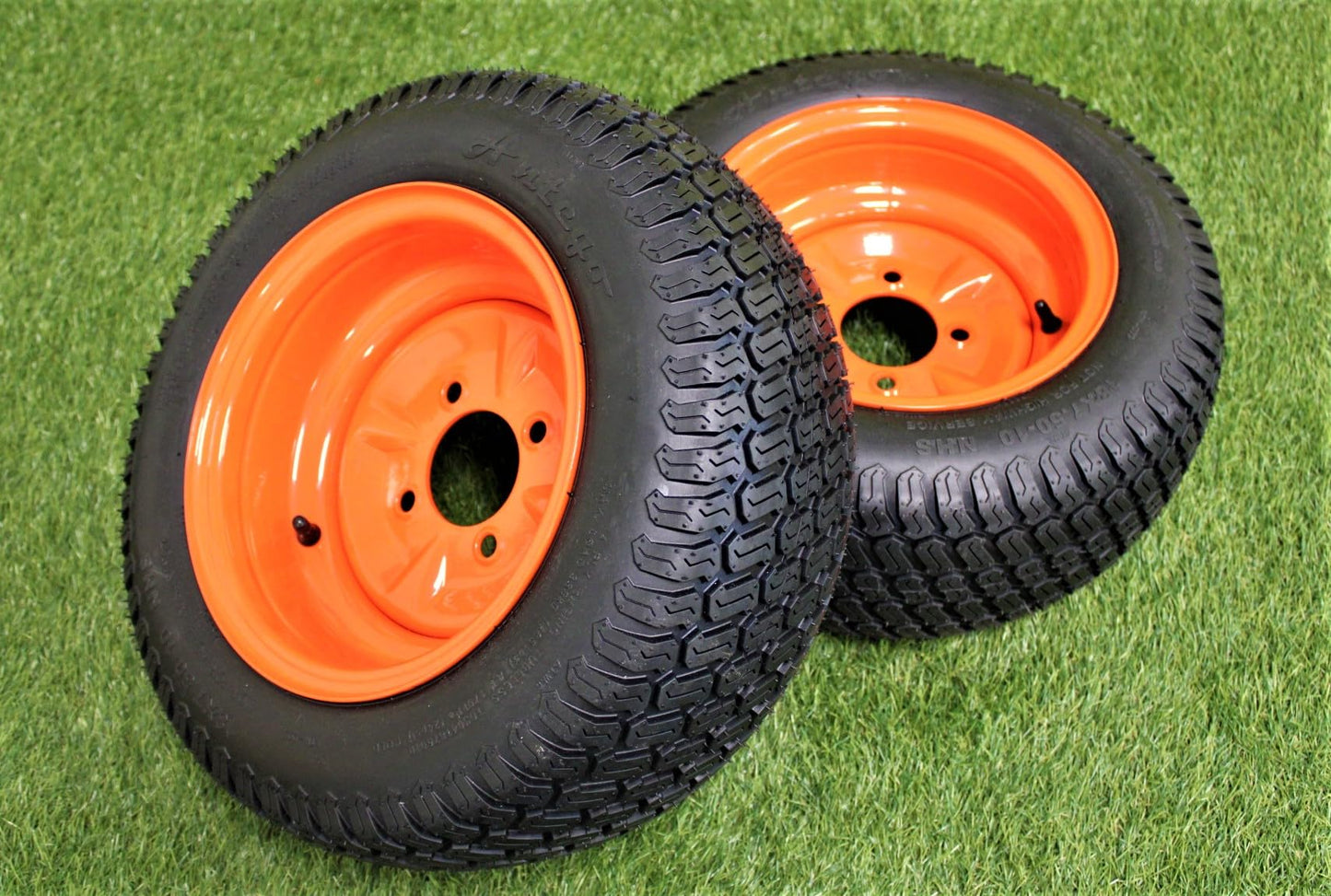 Antego Tire & Wheel (Set of 2) 18x7.50-10 | Perfect Fit for Kubota OEM Part #K3001-17300