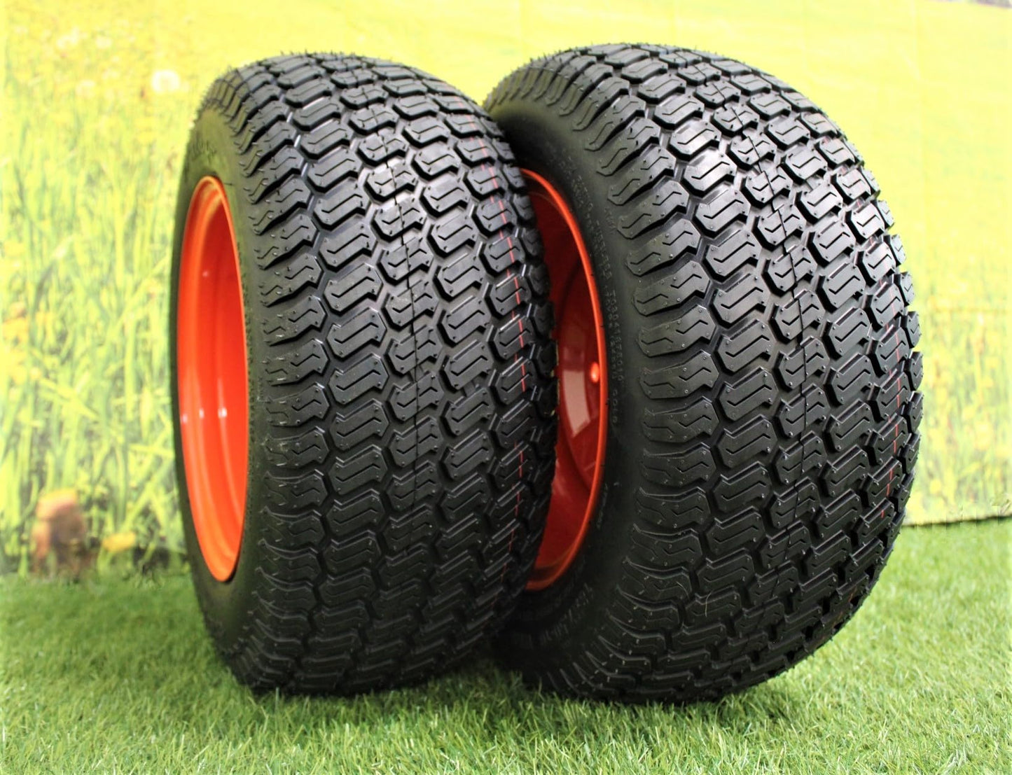 Antego Tire & Wheel (Set of 4) 18x7.50-10 | Perfect Fit for Kubota OEM Part #K3001-17300