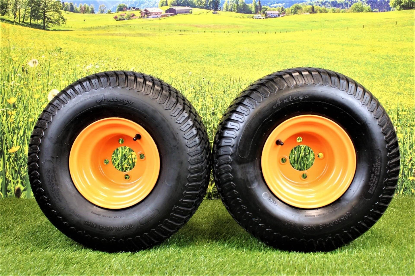 (Set of 4) 20x10.00-8 Tire & Wheel Set for Scag