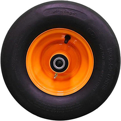 13x6.50-6 4 Ply Smooth with 6x4.5 Cats Eye Gold Wheel Assembly for Scag (Qty: 1)