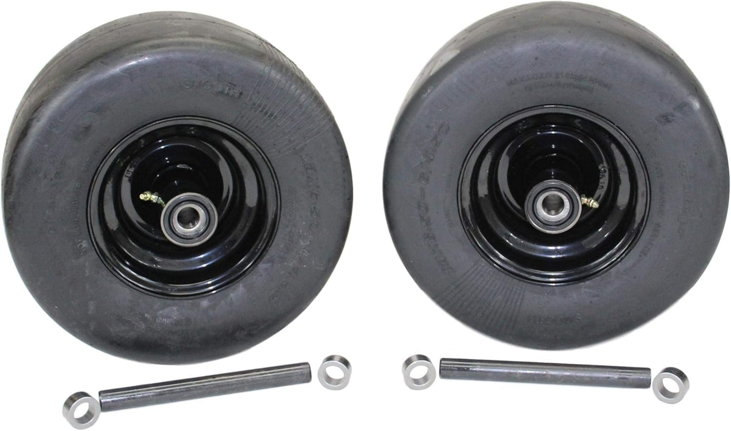 13x6.50-6 Semi-Pneumatic Flat Free Smooth with 6x4.5 Black Wheel (Qty: 1)