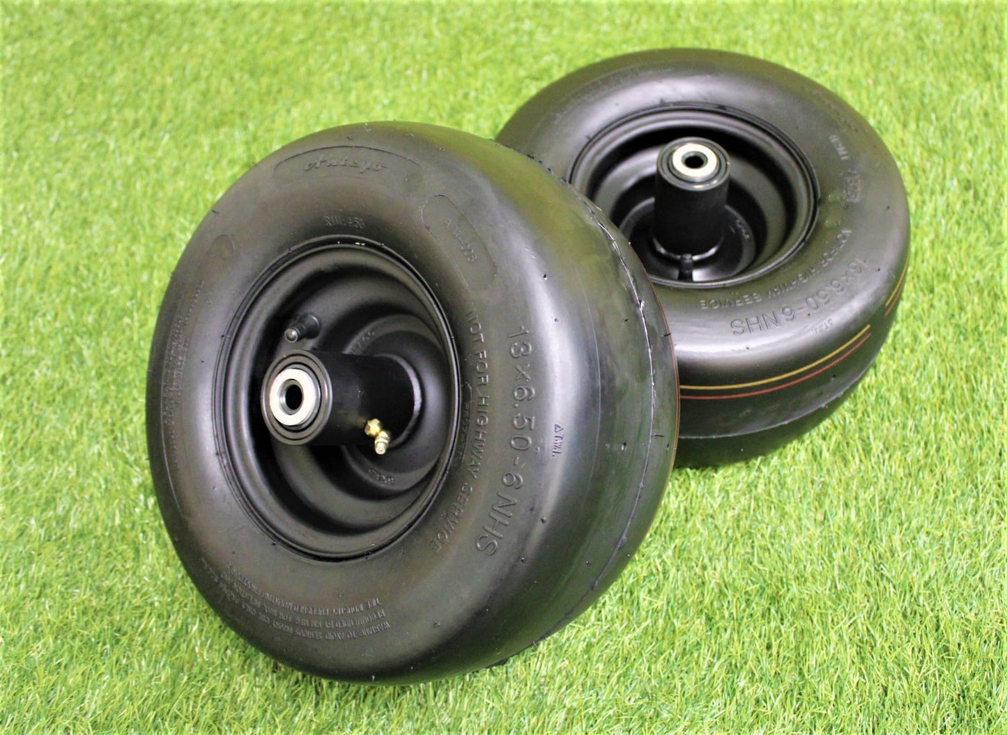 Antego Tire & Wheels - OEM Match or Greenworks 3420072337 13x6.50-6 Tire Wheel Assembly (Set of 2) | Fits Greenworks Crossover 42"…