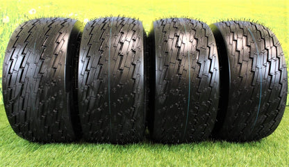 Set of Four 18x8.50-8 White Wheel Assemblies