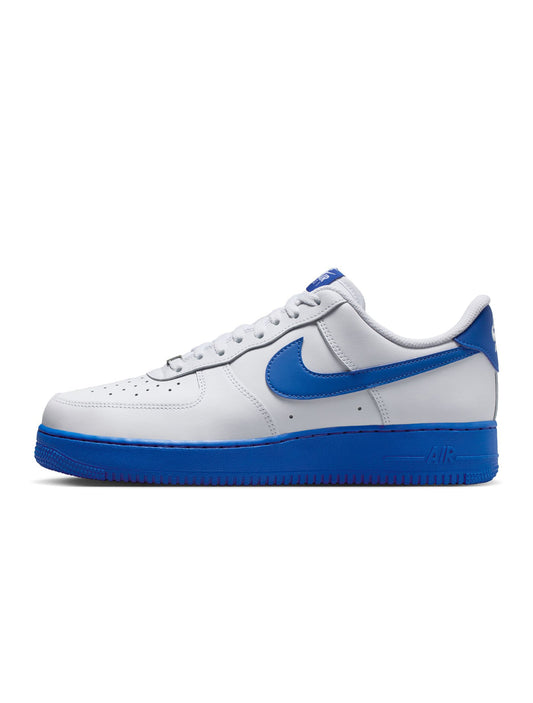 Nike Air Force 1 07 White Royal blue lateral view