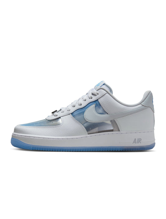 Nike Air Force 1 Retro Invisible white lateral side view