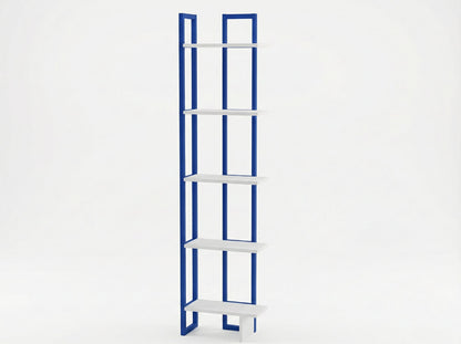 Alice 71" Tall Metal Manufactured Wood Bookcase | Corner Bookcase