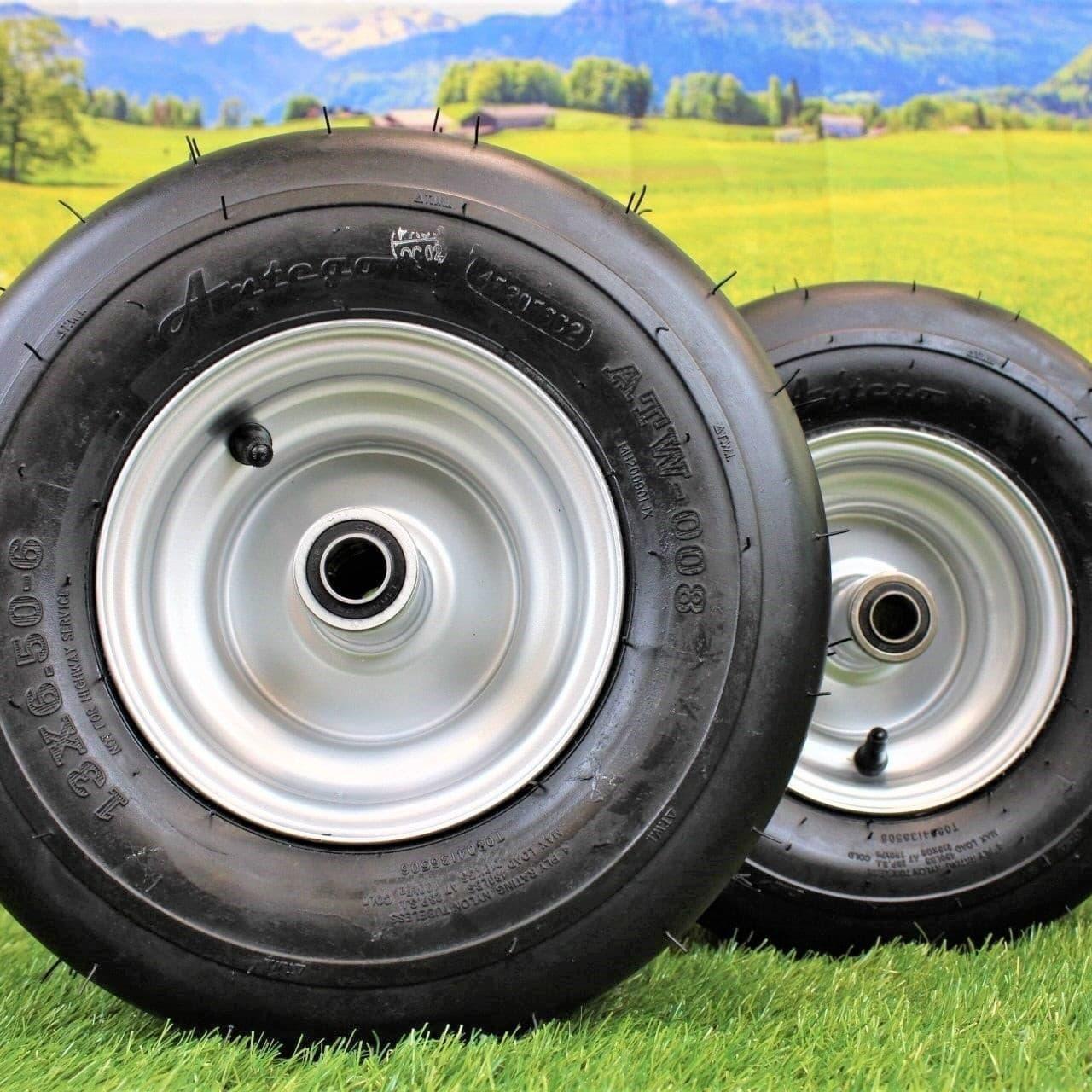 13x6.50-6 4 Ply Tire with 6x4.5 Wheel Assembly (Qty: 1)  Hustler Lawn Mower Part# 604717 ; Raptor SD 54" & 60"