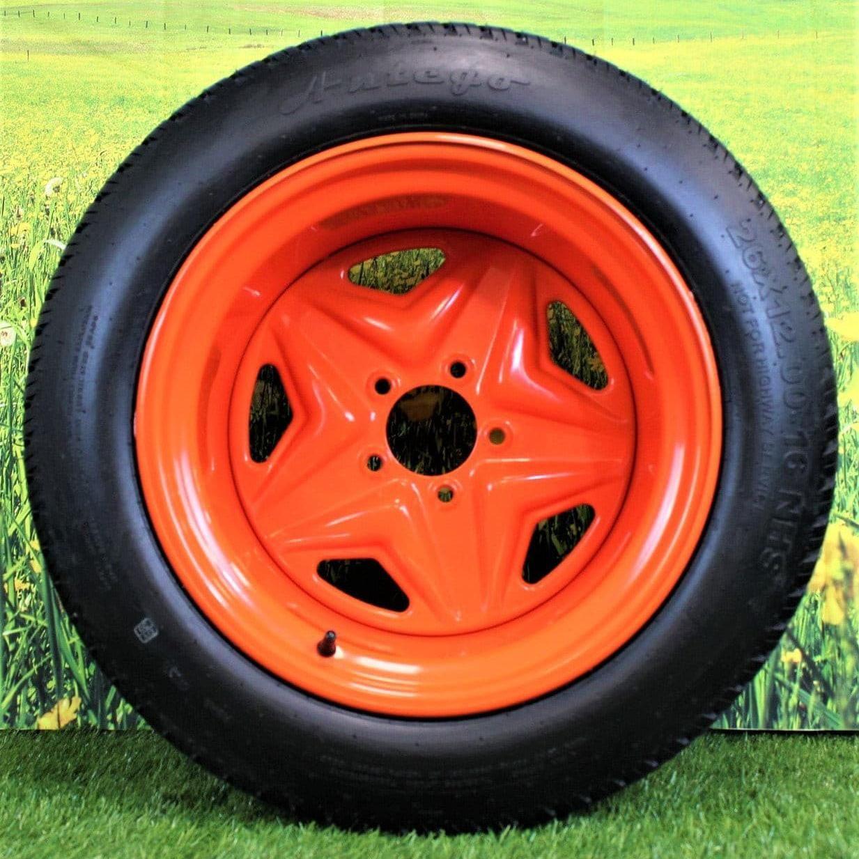 26X12.00-16 Tire and 16x10.5 Kubota Wheel Assembly - OEM Replacement (Set of 2)