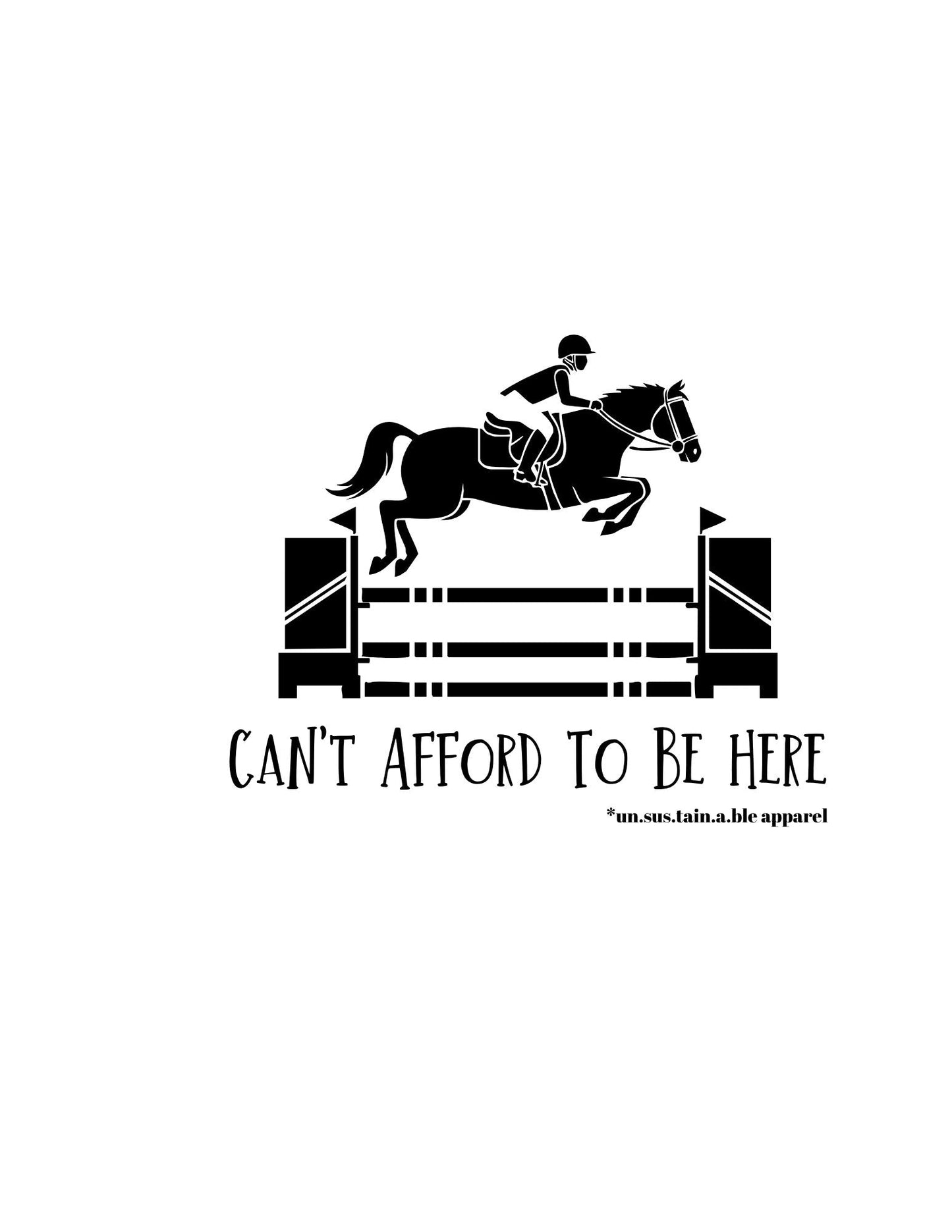 Die Cut Vinyl Stickers - 3x3 - Can't Afford To Be Here