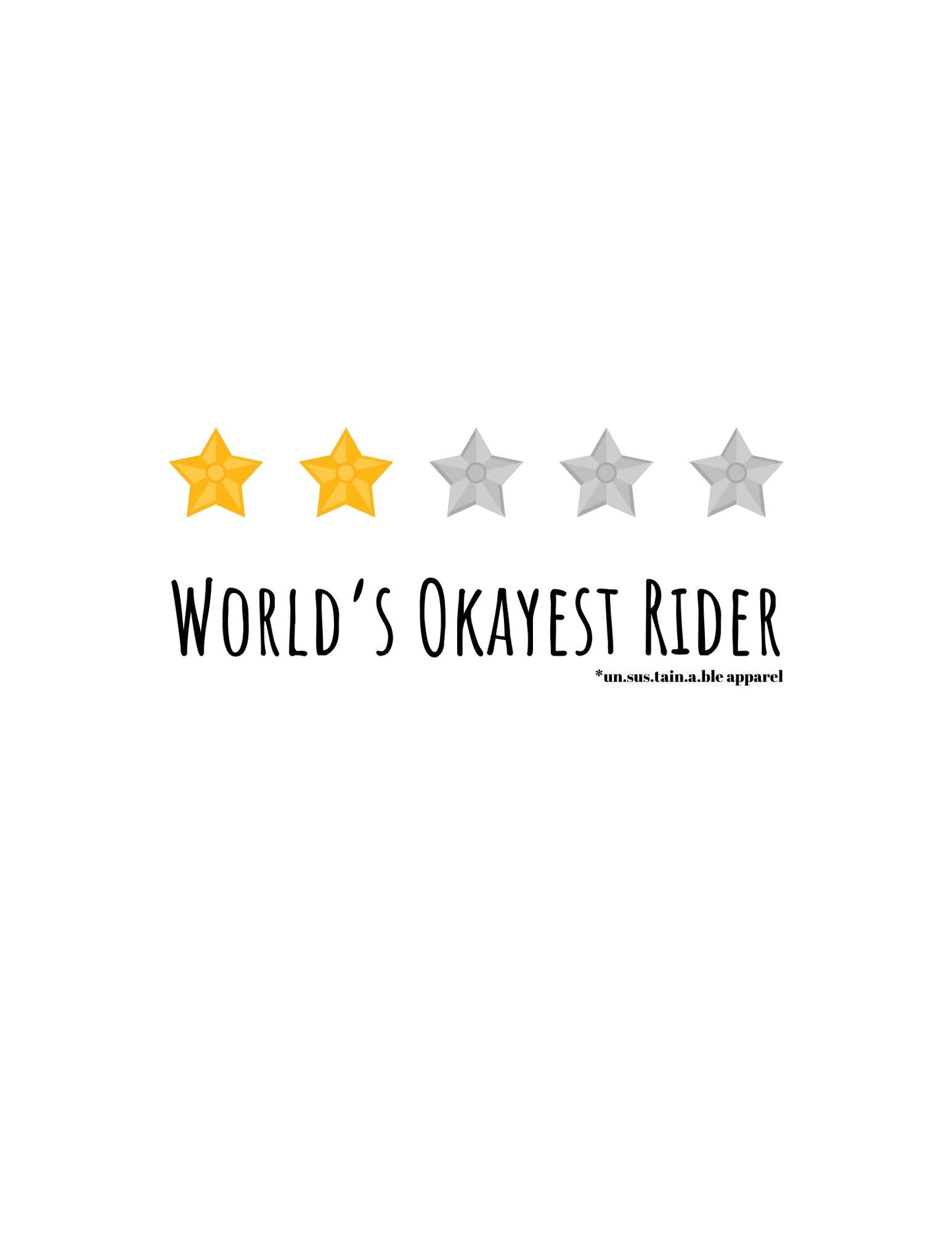 Die Cut Vinyl Sticker - 3x3 - World's Okayest Rider