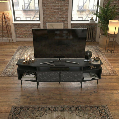 Dennis 71 in Wide Modern TV Stand Media Console with Storage for TVs up to 80 in