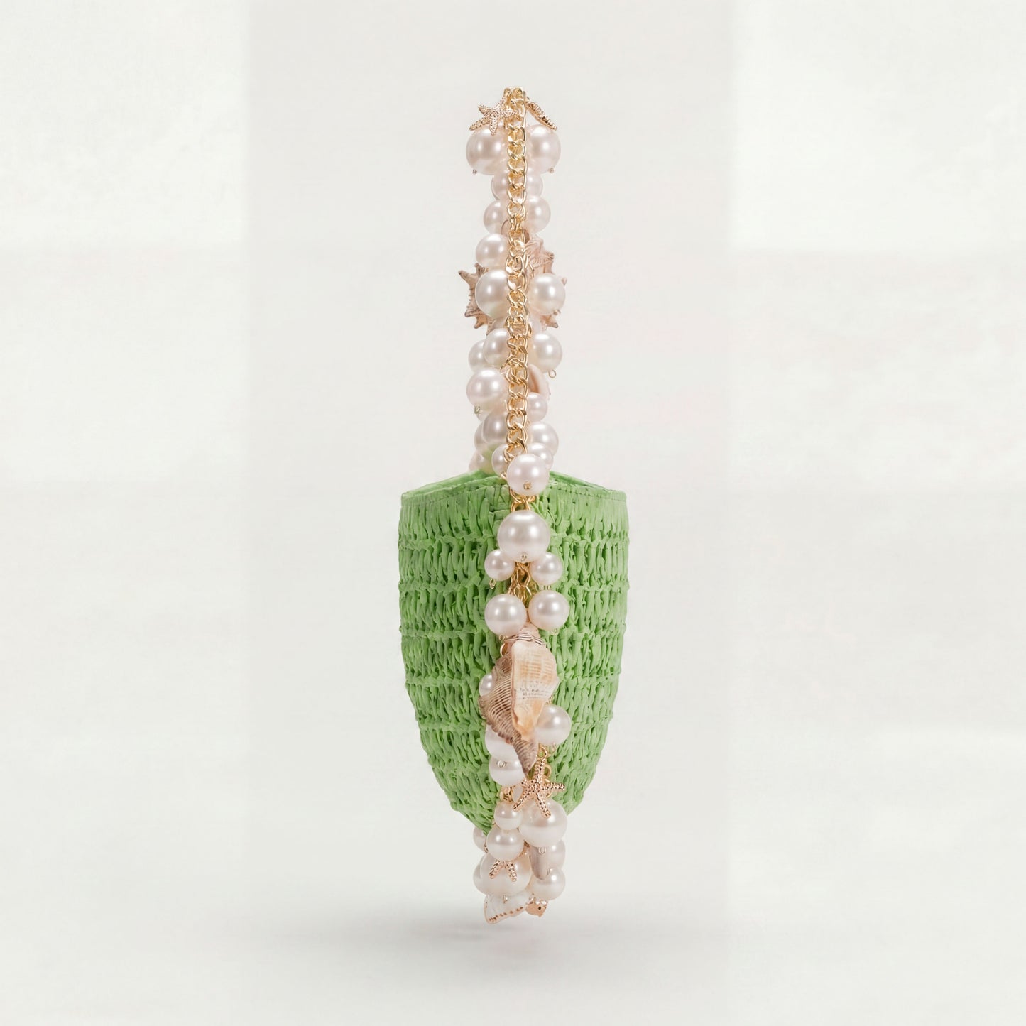 Mini Raffia Shell Bag - Coastal Mint