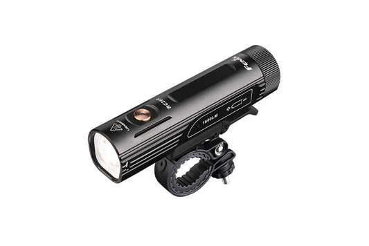 Fenix BC26R LED bike light mounted on bicycle handlebar