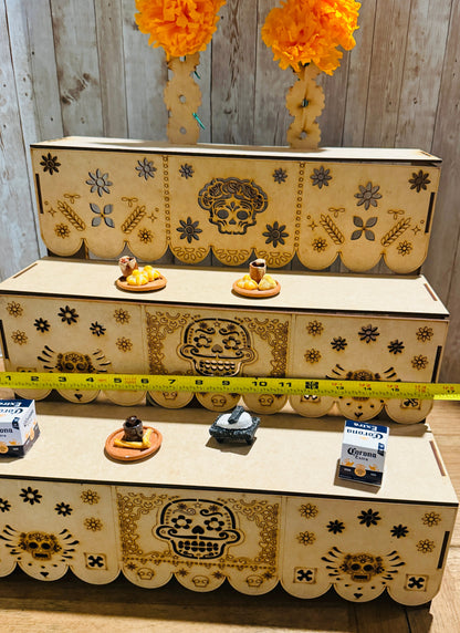 Altar de Madera para Ofrenda de Dia De Los Muertos Day of the Dead Wood Offering Altar