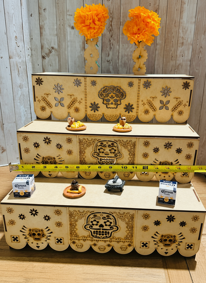 Altar de Madera para Ofrenda de Dia De Los Muertos Day of the Dead Wood Offering Altar