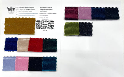 Glitter Stretch Velvet 58” Wide| New Creations Fabric & Foam Inc.