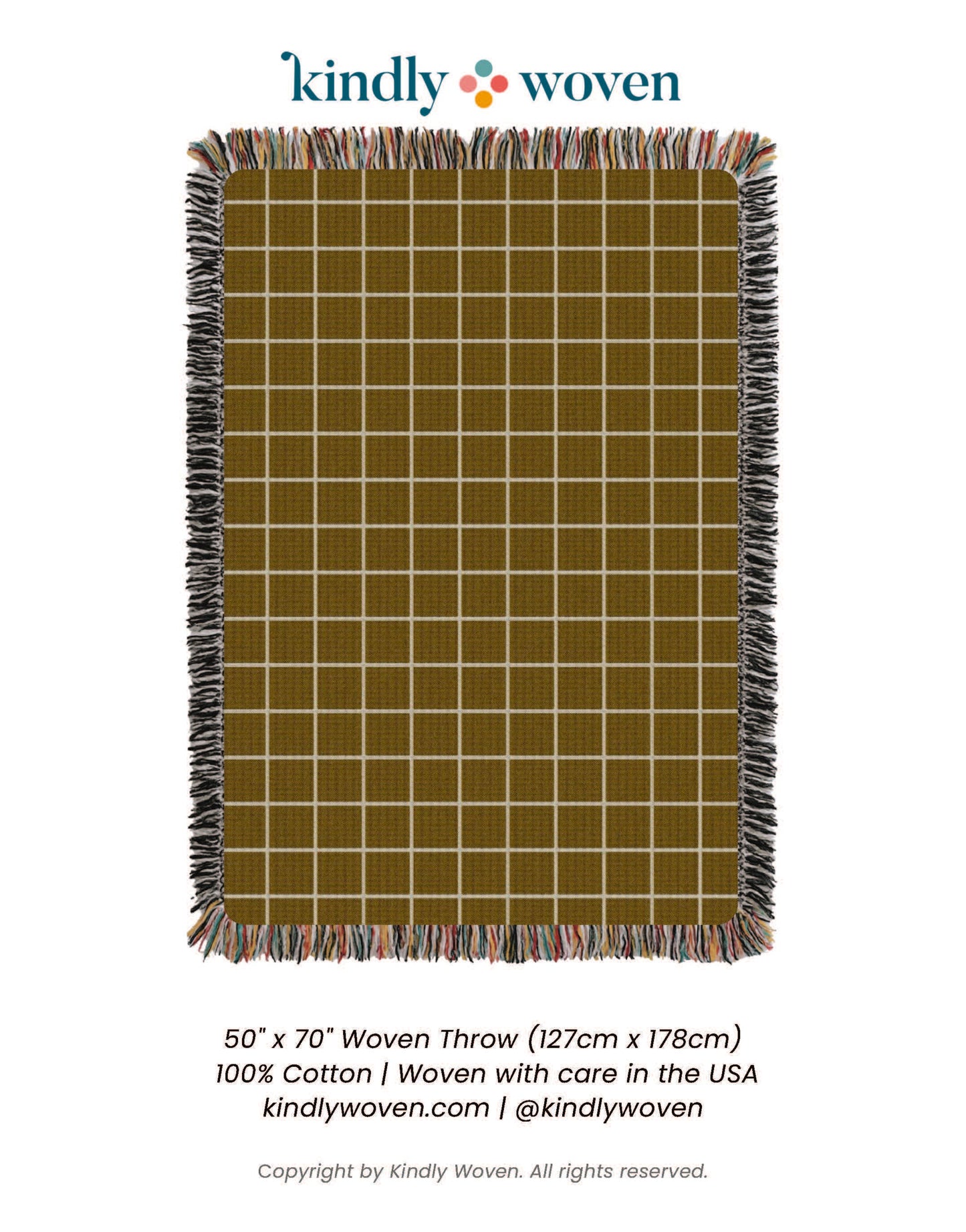 Greer — Acorn Colorway - Reversible Woven Blanket with Fringe