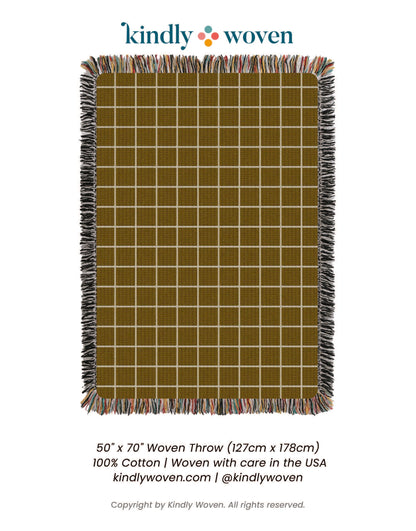 Greer — Acorn Colorway - Reversible Woven Blanket with Fringe