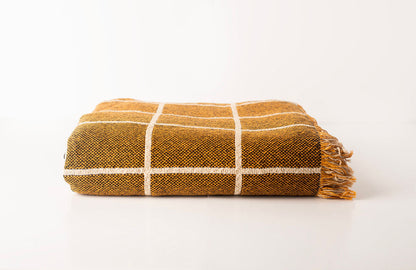 Greer — Acorn Colorway - Reversible Woven Blanket with Fringe