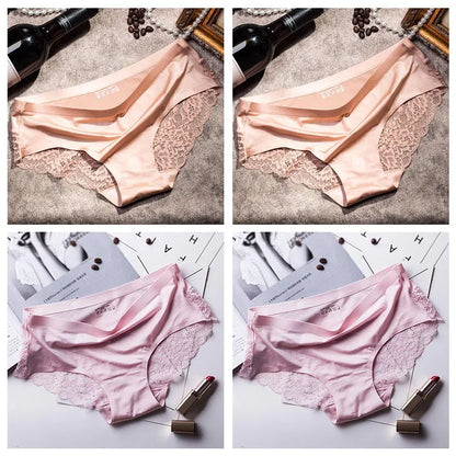 4pcs Lace Panties Women Seamless Underwear Plus Size