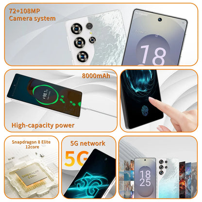 S26 Business Smartphone 5G Dual SIM 108MP Rear Camera Ultra HD Display 8000mAh Battery Octa Deca Core MTK Global 512GB Supports