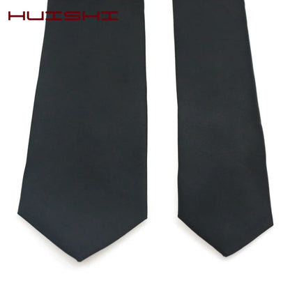British Style Sale Mariage Waterproof Necktie Formal Black Solid Color Unisex Stripe Shape Men's For Gift Lapel Neck Tie Women