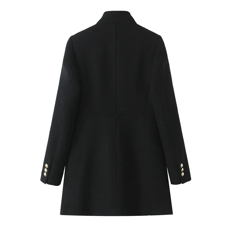 Women's Autumn Elegant Button-decorated Double-breasted Coat Jacket