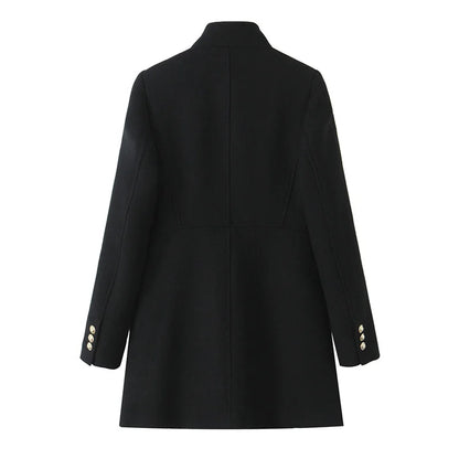 Women's Autumn Elegant Button-decorated Double-breasted Coat Jacket