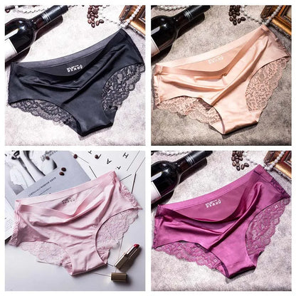 4pcs Lace Panties Women Seamless Underwear Plus Size