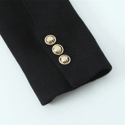 Women's Autumn Elegant Button-decorated Double-breasted Coat Jacket