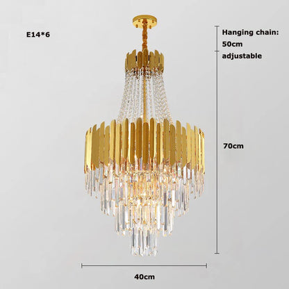 Gold Silver Desinger Dimmable LED Chandelier Lighting Hanging Lamps Lustre Suspension